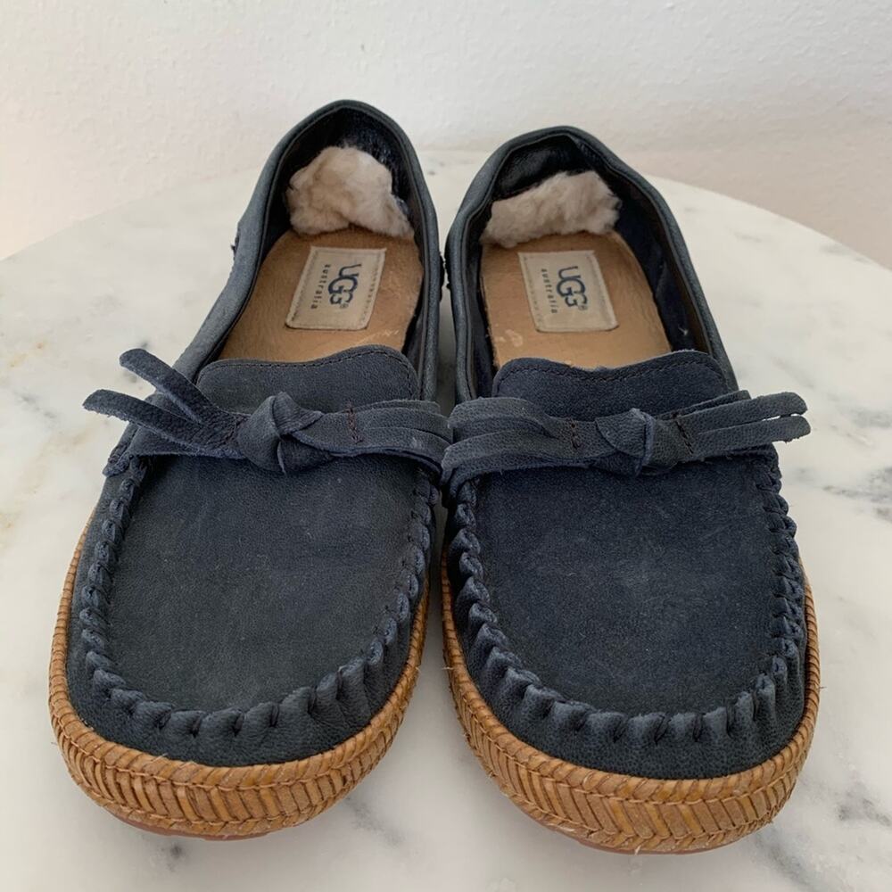 UGG Navy Suede Loafers Women's 5.5 US